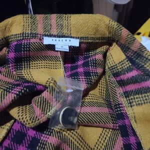 FAVLUX Mustard and Magenta Plaid Jacket